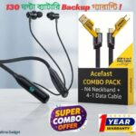 Acefast N4 Neckband & 4-in-1 Fast Charging Cable – Premium Combo Pack