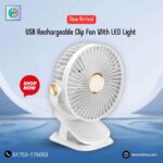 Lithium Portable & Rechargeable Mini Fan With Light Table Fan - Image 4