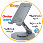 Premium Aluminum Alloy Mobile Phone Holder(Gray) - Image 2